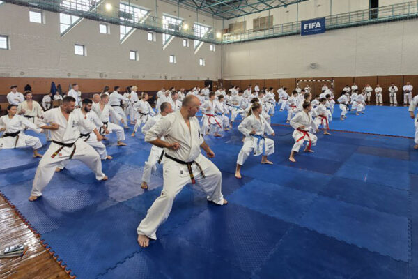 Киокушиновцы в зале БГУФК